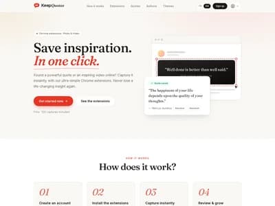 KeepQuotes — capture d’écran desktop