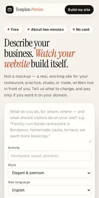 TemplatePreview — version mobile