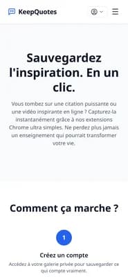 KeepQuotes — version mobile
